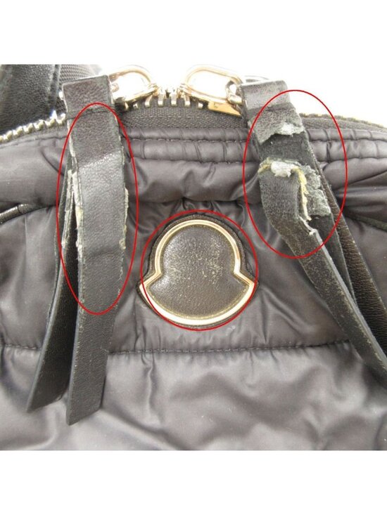 Moncler Backpack New Georgette Leather Nylon Black main image 9